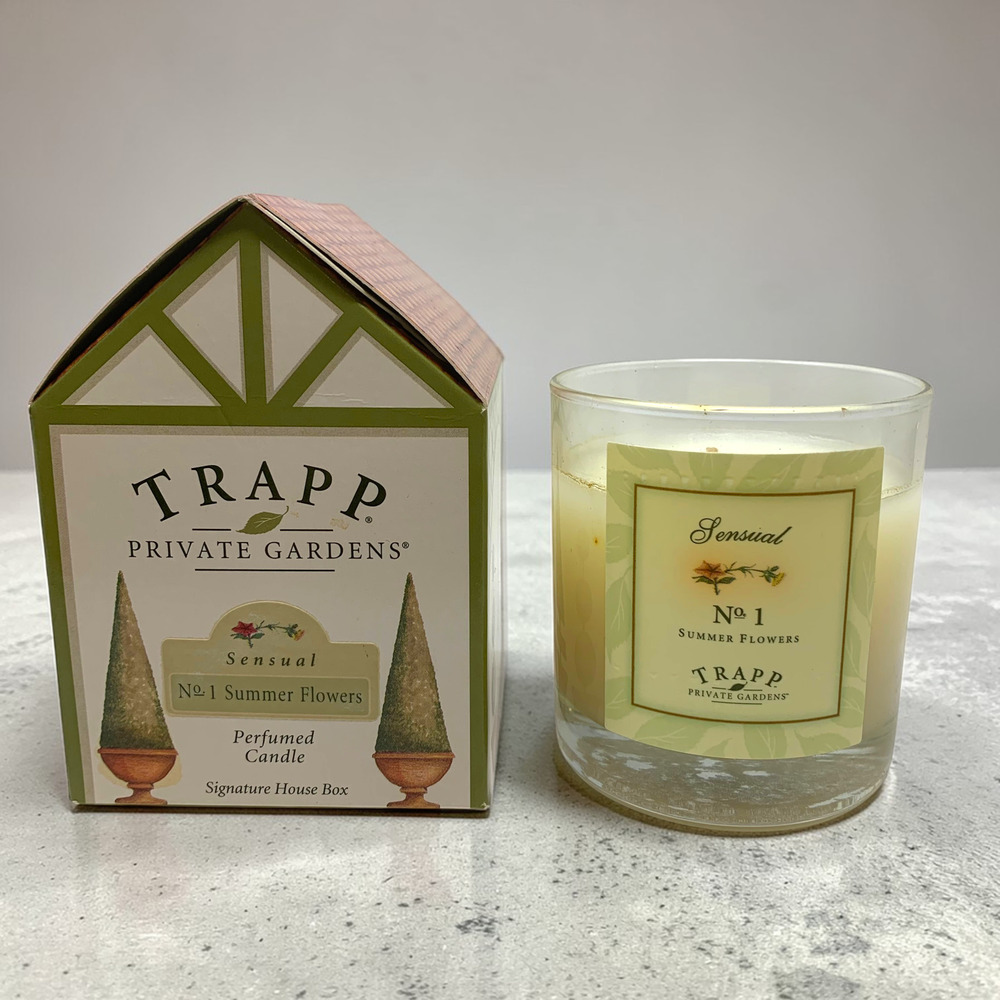 Vintage TRAPP Private Gardens No 1 Summer Flowers 196g Candle NEW House Box